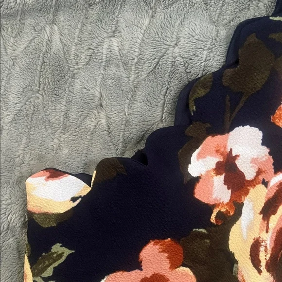 Altar'd State Navy Halter Dress with Peach & Pink Floral Print - Picture 5 of 6